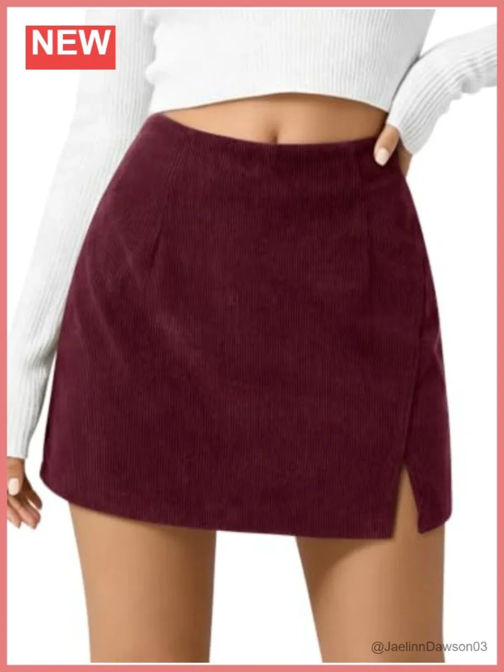 Women's High Waisted Corduroy Mini Skirt A-Line with Zipper Fall Winter